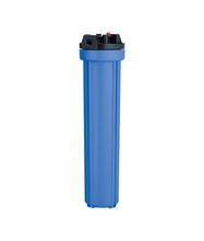 20" slim 3/4" Blue Filter Housing with Black Cap