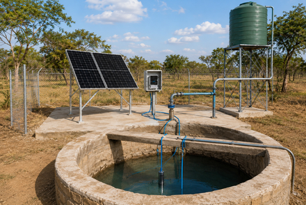 Complete Solar Water Pump – 3 m³/Day at 60 m Head