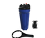 10" slim 3/4" Blue Filter Housing with Black Cap