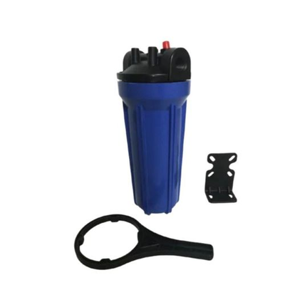 10" slim 3/4" Blue Filter Housing with Black Cap